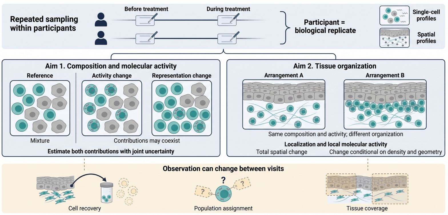 Participant-level analysis of longitudinal tissue responses